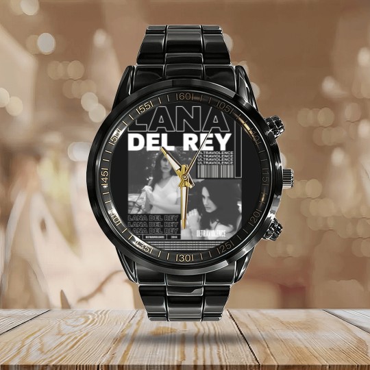 Discover Lana Del Rey Graphic Calendar Steel Band Watch , Retro Country Music Calendar Steel Band Watch