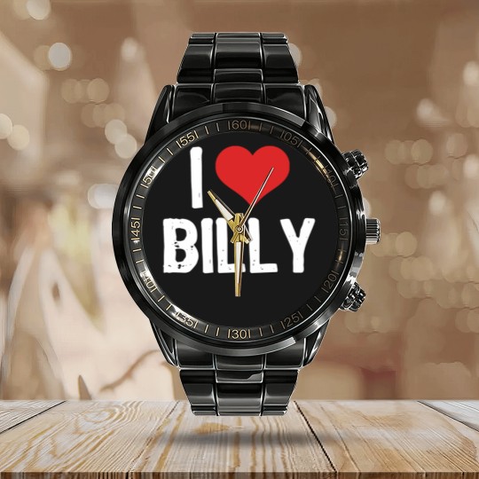 Discover I Love Billy  3 Calendar Steel Band Watch