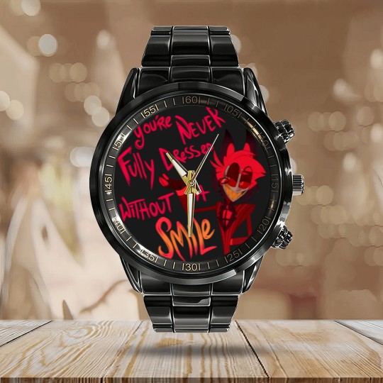Discover Alastor  Hazbin hotel  Hazbin Hotel Calendar Steel Band Watch