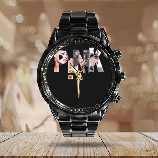 Discover Pink Singer  2024 Tour Calendar Steel Band Watch
