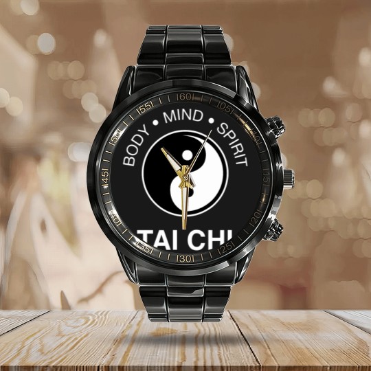 Discover The Art Tai Chi Body Mind Spirit Yin Yang Calendar Steel Band Watch Calendar Steel Band Watch