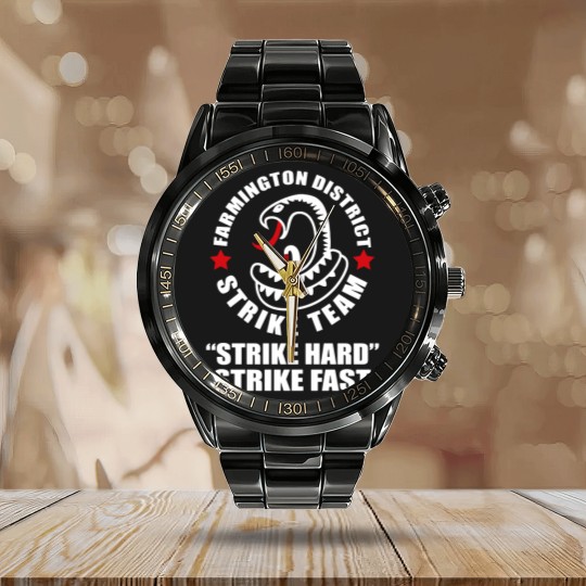 Discover Strike - farmington district strike team Calendar Steel Band Watch