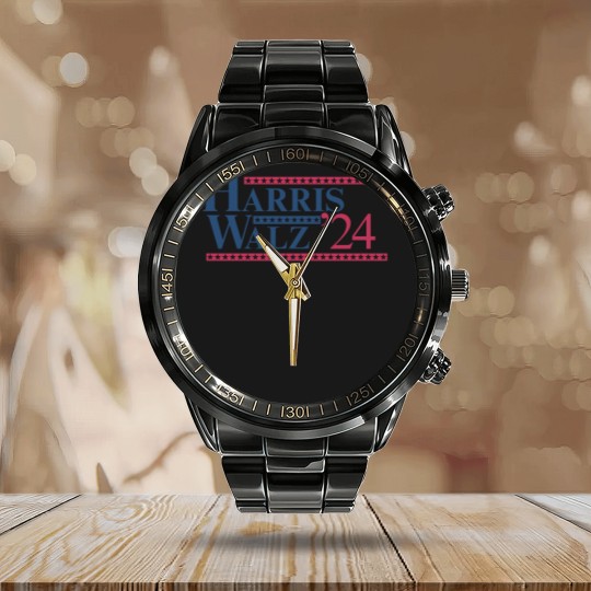 Discover Harris Walz Calendar Steel Band Watch, Kamala Harris Walz Calendar Steel Band Watch, Kamala Harris Rally Calendar Steel Band Watch