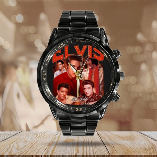 Discover Elvis Presley Music Calendar Steel Band Watch, Elvis Presley Vintage Retro, Elvis Presley Singer 2023 Gift