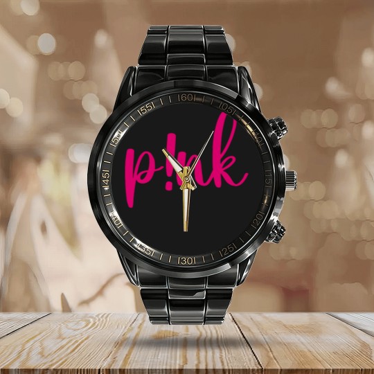 Discover P!nk P nk Pink Calendar Steel Band Watch