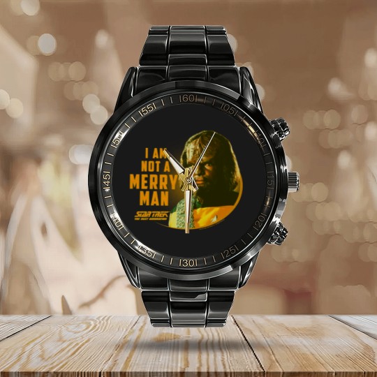 Discover The Next Generation Worf I Am Not A Merry Man Calendar Steel Band Watch