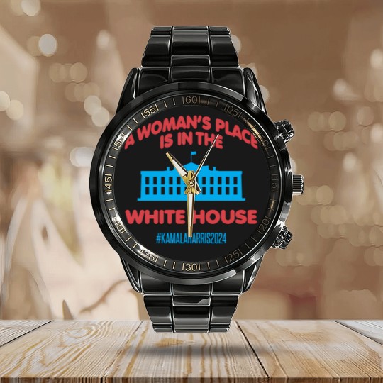 Discover kamalaa harris White House 2638 Calendar Steel Band Watch