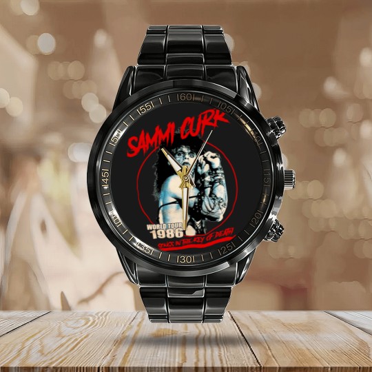 Discover Sammi Curr 1986 Calendar Steel Band Watch