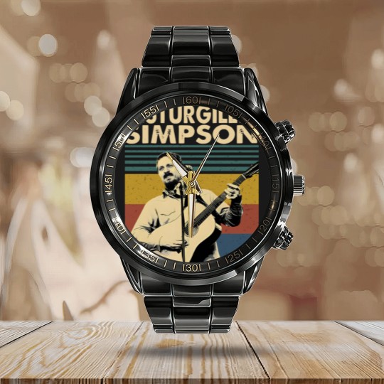 Discover Sturgill Simpson Retro Vintage Unisex Calendar Steel Band Watch, Sturgill Simpson Music Calendar Steel Band Watch