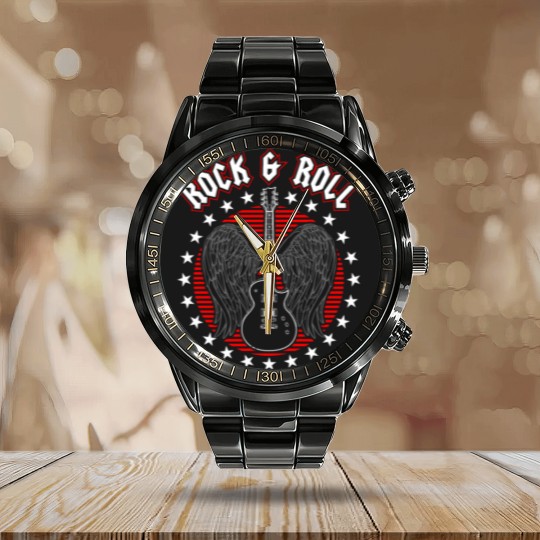 Discover Rock and Roll Rock 'n Roll Music Concert Calendar Steel Band Watch