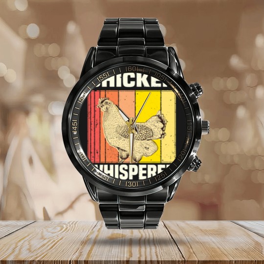 Discover Chicken Chicken Chicken Whisperer Chicken Farmer Gift Calendar Steel Band Watch