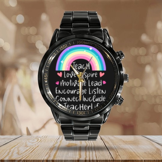 Discover Teacher Life Calendar Steel Band Watch, Teacher Gift, Teacher Calendar Steel Band Watch, Elementary School Teacher Calendar Steel Band Watch, Preschool Teacher, Gift for Teacher - Teacher Life - Calendar Steel Band Watch