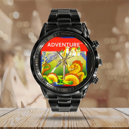Discover Atari Adventure Box Art Calendar Steel Band Watch