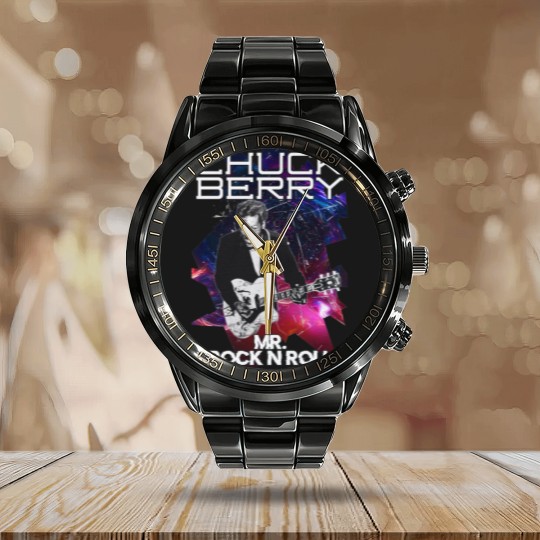 Discover CHUCK BERRY Rock N Roll Calendar Steel Band Watch