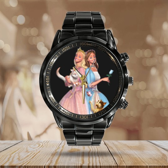 Discover Barbiee Princess and the Pauper   (1) Calendar Steel Band Watch