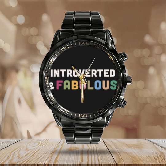 Discover Introverted & Fabulous! Calendar Steel Band Watch
