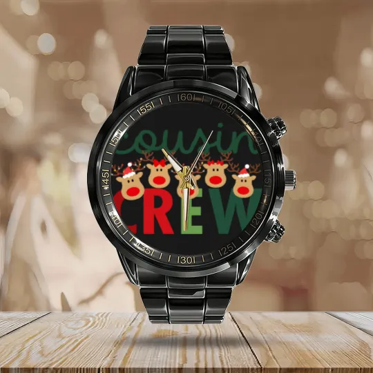 Discover Cousin deer crew Calendar Steel Band Watch, Cousin Crew Christmas Calendar Steel Band Watch