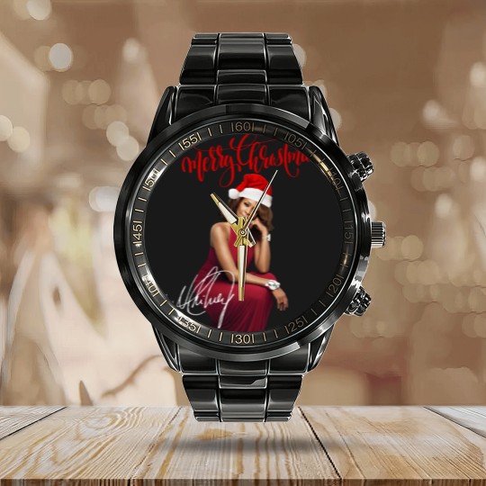 Discover Merry Christmas Whitney Houston Calendar Steel Band Watch