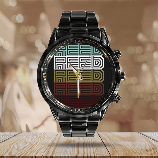 Discover Reed - Reed -Jerry Reed - Calendar Steel Band Watch