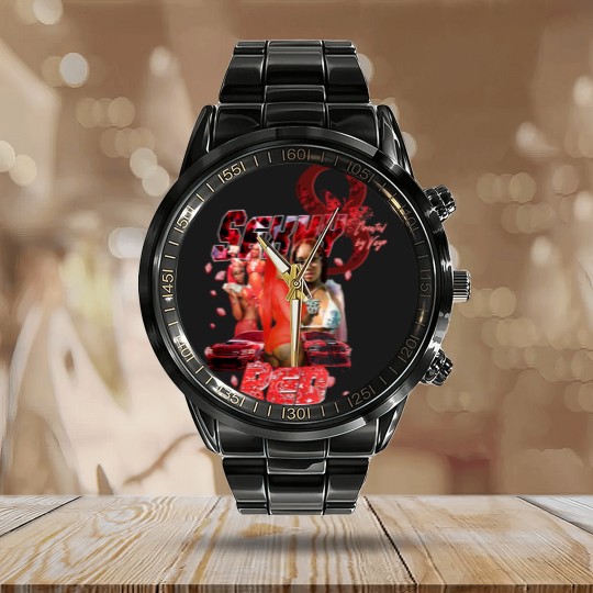 Discover Vintage Sexyy Red Calendar Steel Band Watch, Sexyy Red Calendar Steel Band Watch, Retro Sexyy Red Calendar Steel Band Watch For Fans