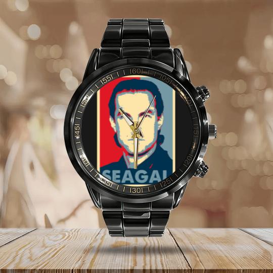 Discover Steven Seagal Calendar Steel Band Watch