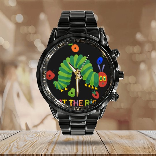 Discover Eat The Rich The Very Hungry Caterpilla Calendar Steel Band Watch, Very Hungry