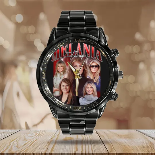Discover Melania Trump Bootleg Vintage Calendar Steel Band Watch, Melania Trump Calendar Steel Band Watch