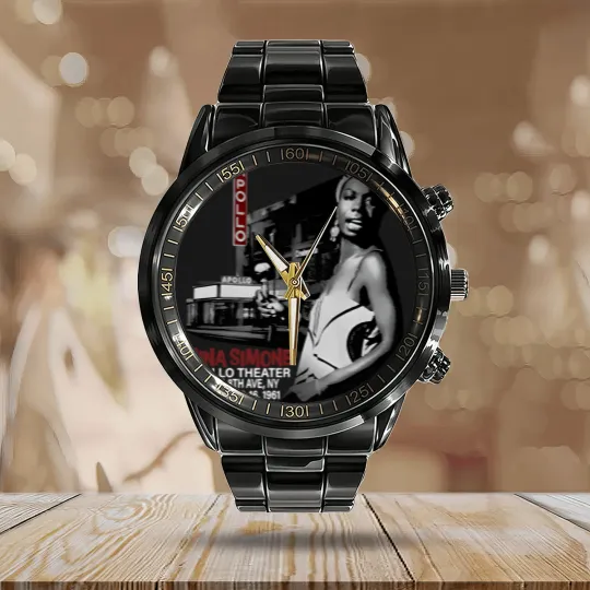 Discover Nina Simone, Gorgeous Apollo Theater Calendar Steel Band Watch