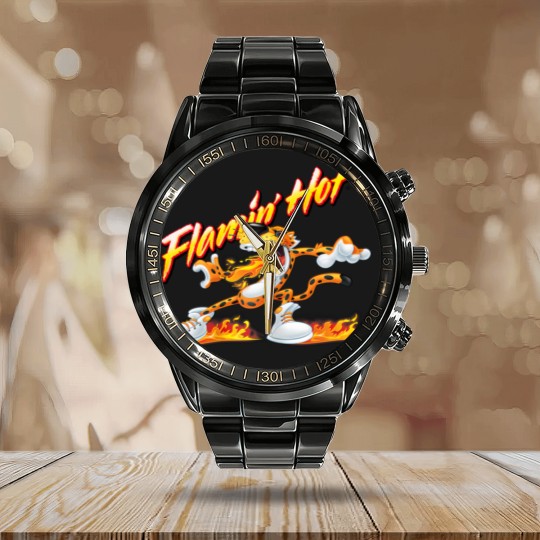 Discover Cheetos Flamin' Hot Calendar Steel Band Watch