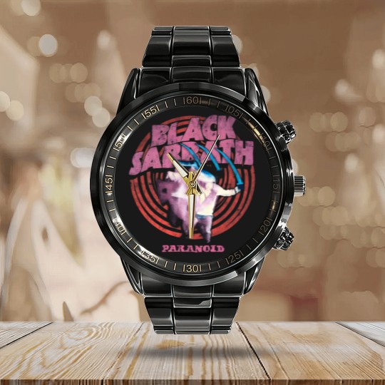 Discover BLACK SABBATH Paranoid Amplifier Calendar Steel Band Watch