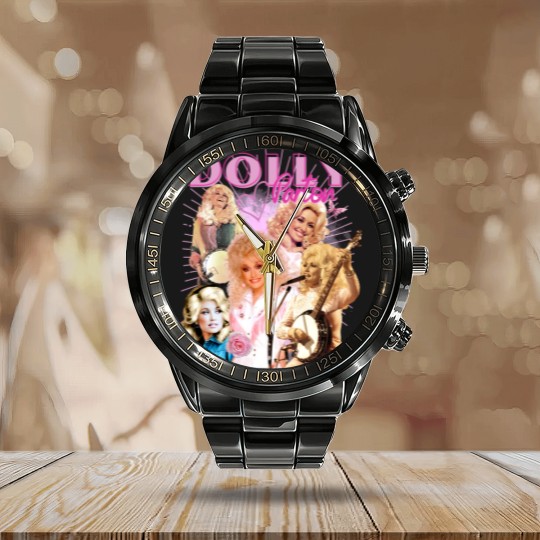 Discover Vintage Dolly Parton Country Music Fan NashvilleT Calendar Steel Band Watch