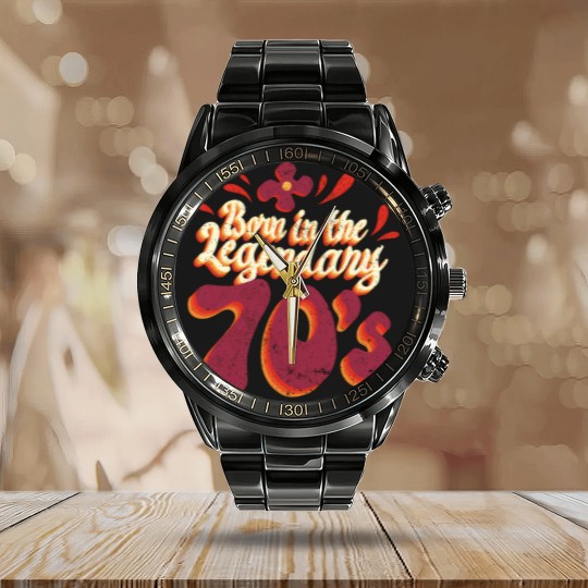 Discover Born in the legendary 70s - 70s - Calendar Steel Band Watch