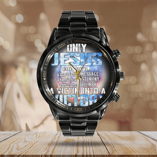 Discover Christian Only Jesus Can Turn A Mess Into A Message A Test Into A Christ Calendar Steel Band Watch