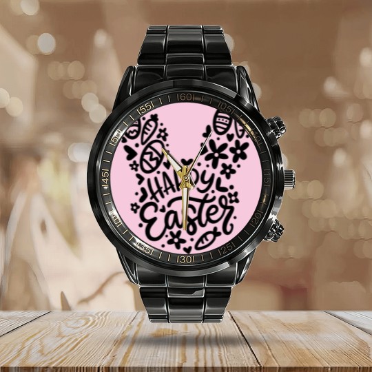 Discover Happy Easter Day Calendar Steel Band Watch,Easter Day Calendar Steel Band Watch,Cute Easter Calendar Steel Band Watch