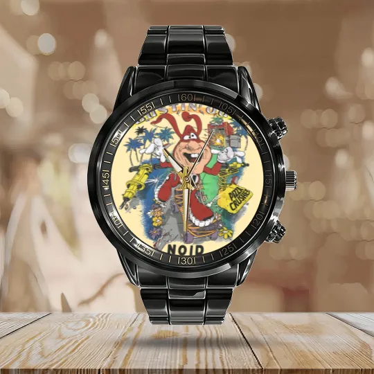 Discover 1990s Noid Busting Out Calendar Steel Band Watch