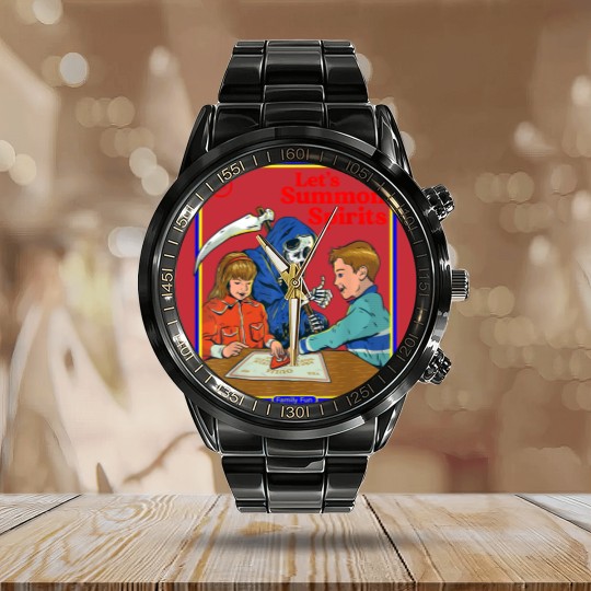 Discover Lets Summon Ghosts - Summon Ghosts - Calendar Steel Band Watch
