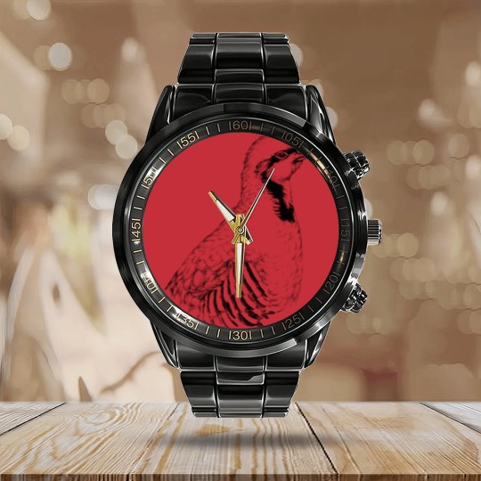 Discover Chukar partridge animal portrait (bright products) Calendar Steel Band Watch