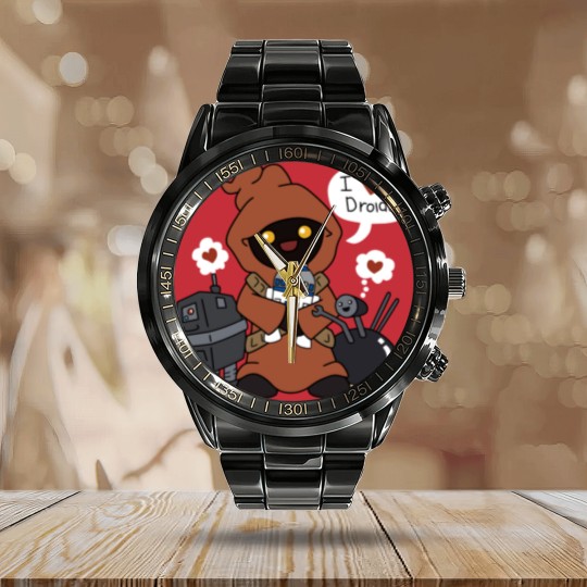 Discover Jawas Love Droids Calendar Steel Band Watch