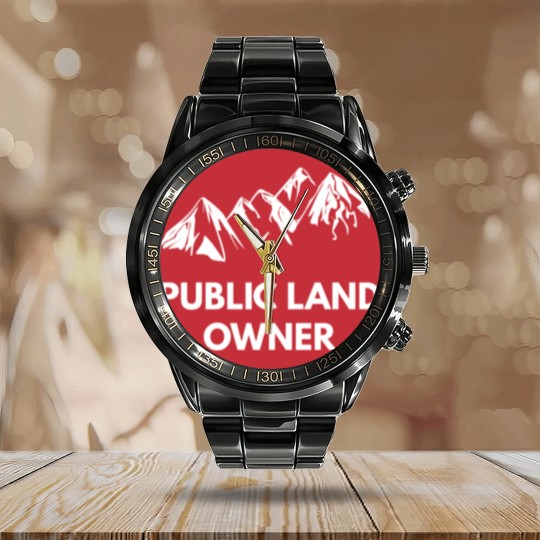 Discover Public Land Owner Best Outdoors Gift Gift Calendar Steel Band Watch Calendar Steel Band Watch