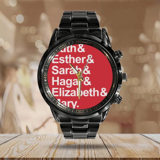 Discover Strong Women of the Bible Calendar Steel Band Watch