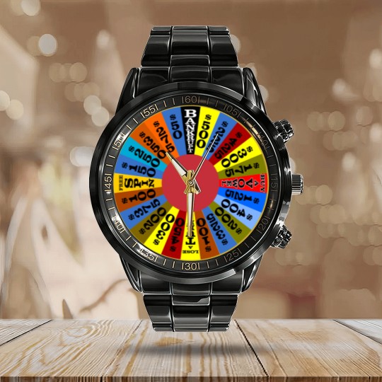 Discover Wheel of Fortune logo Calendar Steel Band Watch Calendar Steel Band Watch
