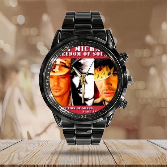 Discover BRET MICHAELS Calendar Steel Band Watch