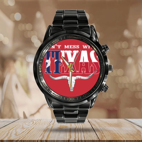 Discover Don t Mess With Texas Calendar Steel Band Watch