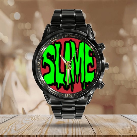Discover Slime, nothing but pure disgusting slime Calendar Steel Band Watch