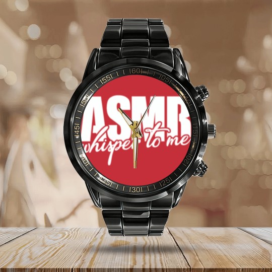 Discover ASMR Whisper To Me Calendar Steel Band Watch