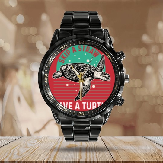 Discover Sea Turtle Turtles Hawaii Ocean Sealife Gift Calendar Steel Band Watch