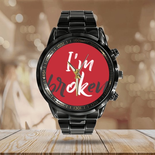 Discover I'm Ok - I'm Broken Calendar Steel Band Watch