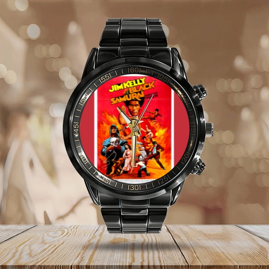 Discover Black Samurai - Blaxploitation - Calendar Steel Band Watch