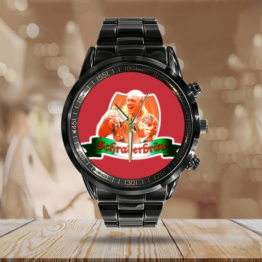 Discover Schraderbrau Calendar Steel Band Watch