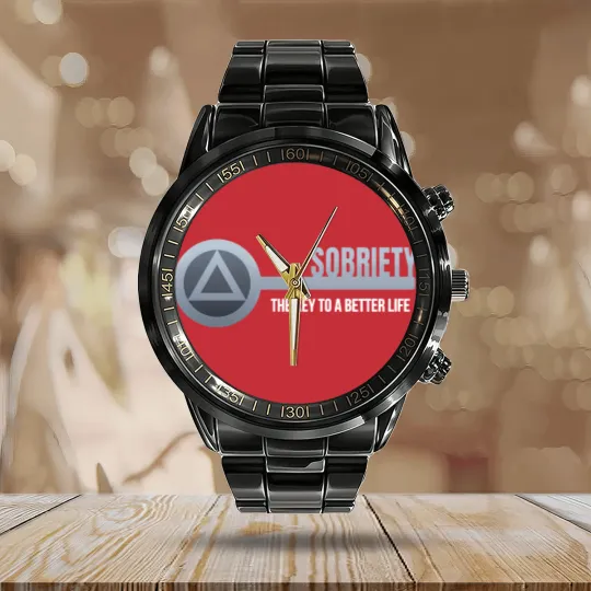 Discover Sobriety Key - Sobriety - Calendar Steel Band Watch